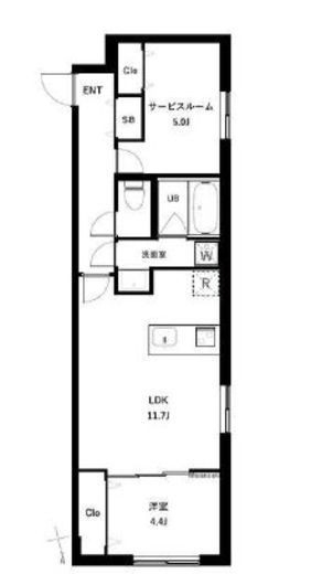 COEUR BLANC西荻窪　205号室　間取り
