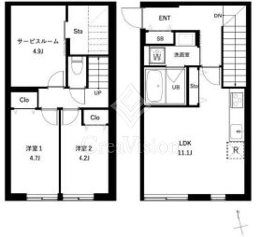 COEUR BLANC西荻窪　101号室　間取り