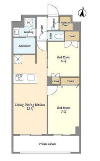 メゾンドオンディーヌ　108号室　間取り