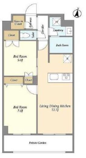 メゾンドオンディーヌ　109号室　間取り