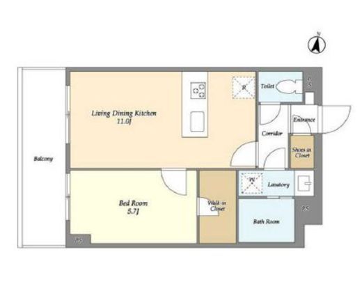 メゾンドオンディーヌ　217号室　間取り