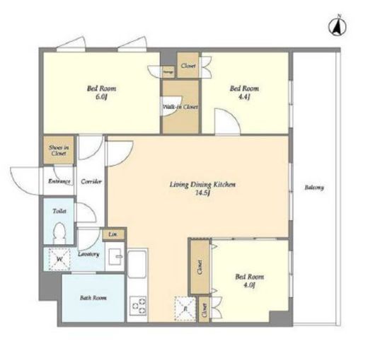 メゾンドオンディーヌ　301号室　間取り