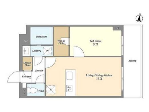 メゾンドオンディーヌ　305号室　間取り