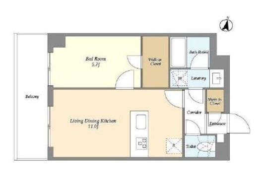 メゾンドオンディーヌ　218号室　間取り
