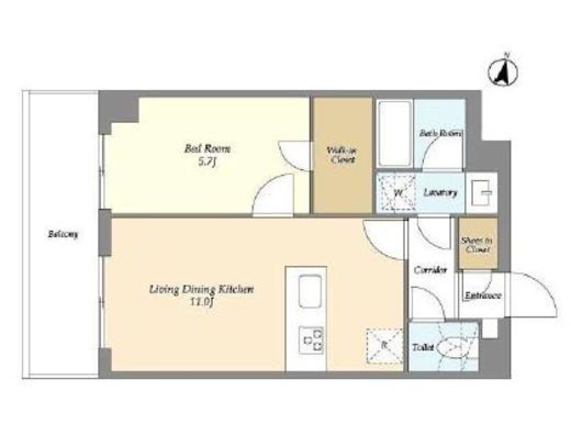 メゾンドオンディーヌ　318号室　間取り
