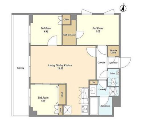 メゾンドオンディーヌ　319号室　間取り