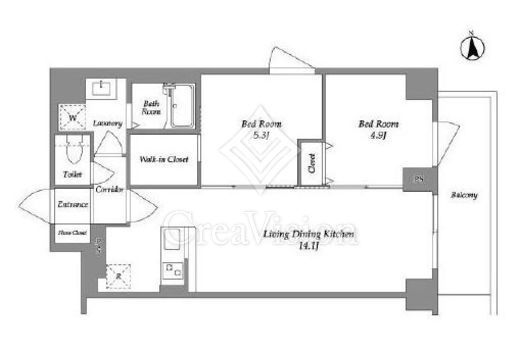 KDXレジデンス上板橋　801号室　間取り