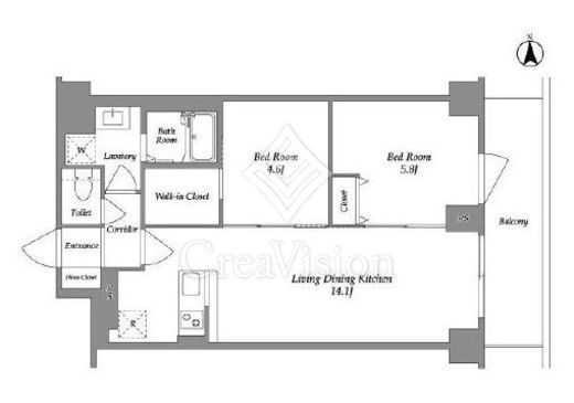 KDXレジデンス上板橋　803号室　間取り