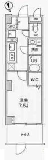 アリビス中野　103号室　間取り