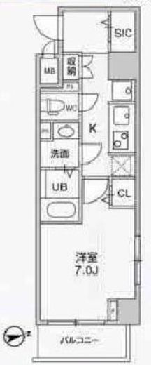 アリビス中野　108号室　間取り
