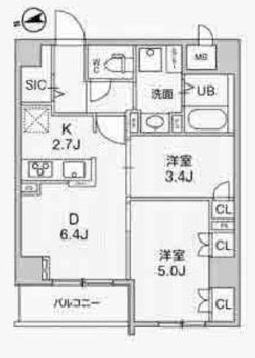 アリビス中野　202号室　間取り