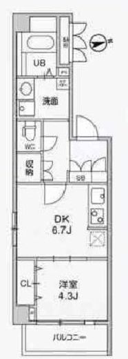 アリビス中野　306号室　間取り