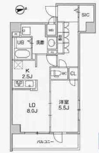 アリビス中野　405号室　間取り
