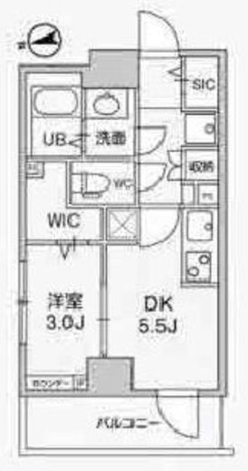 アリビス中野　501号室　間取り