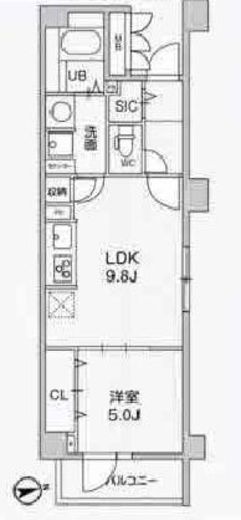アリビス中野　503号室　間取り