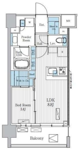 Terra蚕糸の森　804号室　間取り