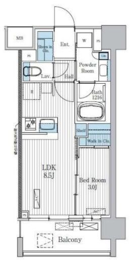 Terra蚕糸の森　1003号室　間取り