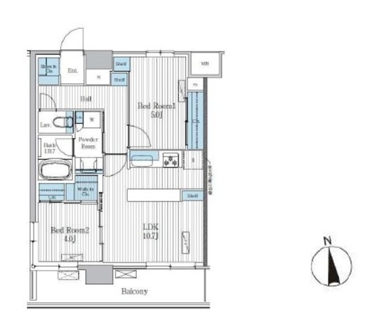 Terra蚕糸の森　210号室　間取り