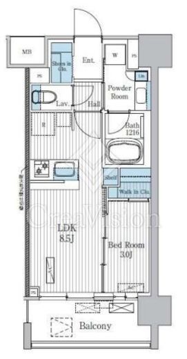 Terra蚕糸の森　503号室　間取り