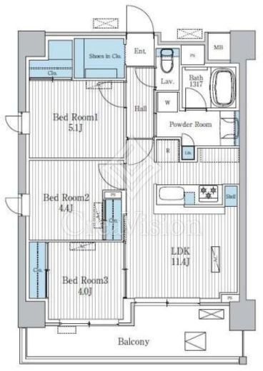 Terra蚕糸の森　506号室　間取り