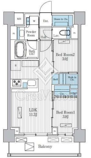 Terra蚕糸の森　509号室　間取り