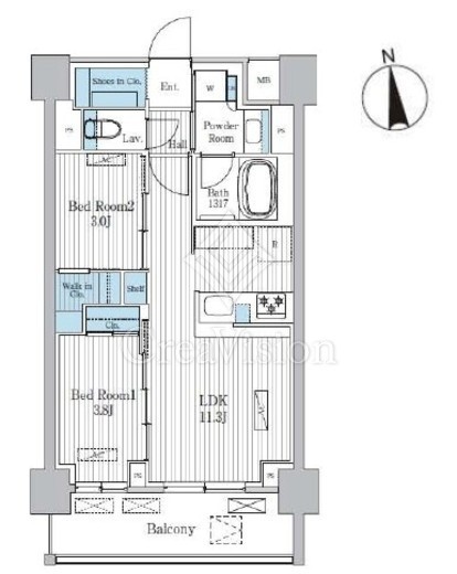 Terra蚕糸の森　607号室　間取り