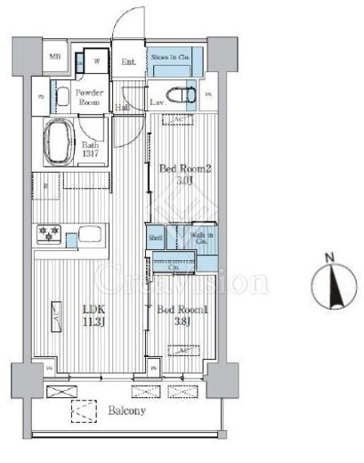 Terra蚕糸の森　608号室　間取り