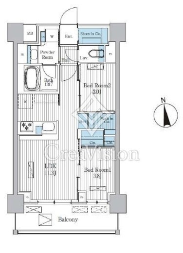 Terra蚕糸の森　909号室　間取り