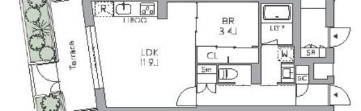 GranDuo荻窪3　102号室　間取り