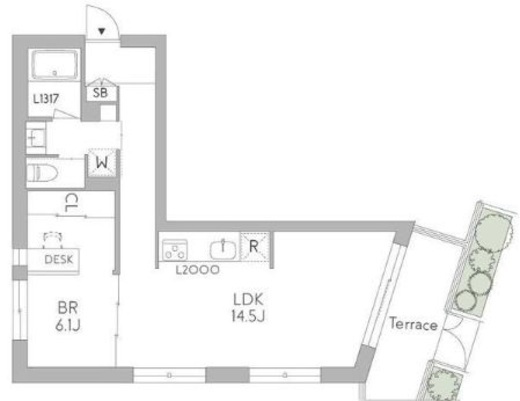 GranDuo荻窪3　105号室　間取り