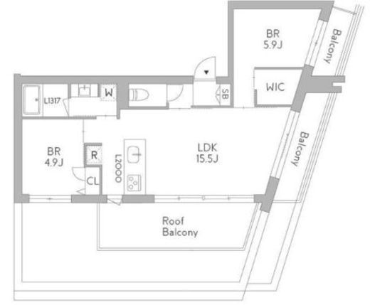 GranDuo荻窪3　304号室　間取り
