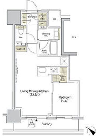 ザ・パークハビオ江古田　1404号室　間取り