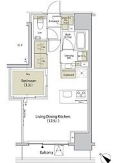 ザ・パークハビオ江古田　806号室　間取り