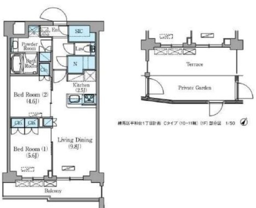NIIYA平和台　110号室　間取り