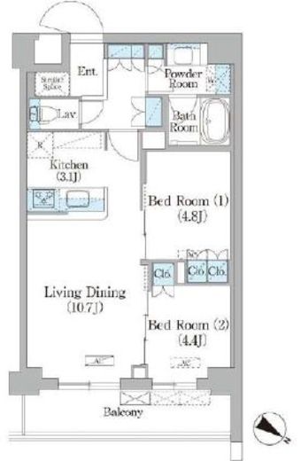 NIIYA平和台　214号室　間取り
