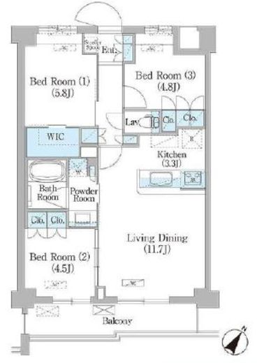 NIIYA平和台　306号室　間取り