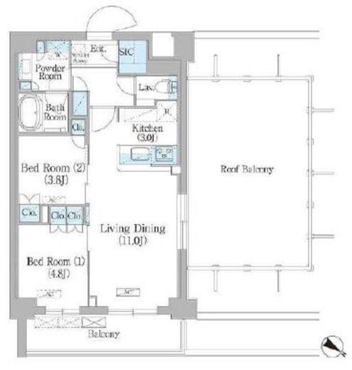 NIIYA平和台　413号室　間取り