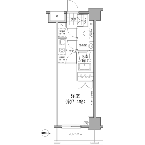 カッシア両国　903号室　間取り