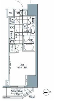 パークハビオ上野3丁目　605号室　間取り