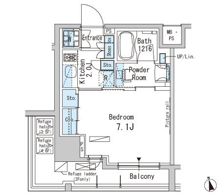 パークアクシス上野　201号室　間取り