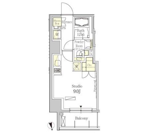 パークアクシス秋葉原EAST　1102号室　間取り