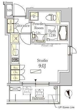 パークアクシス秋葉原EAST　1401号室　間取り