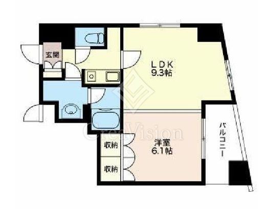 エスティメゾン浅草駒形　801号室　間取り