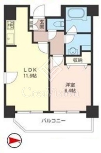LaSante錦糸町　601号室　間取り