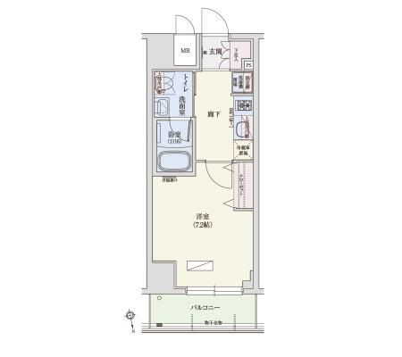 アーバネックス秋葉原EAST　505号室　間取り