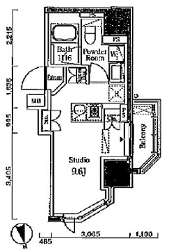 浅草田原町レジデンス　805号室　間取り