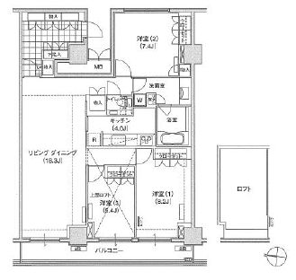 ブリリアイスト東雲キャナルコート　1416号室　間取り