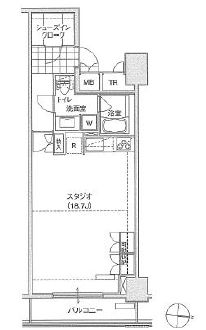 ブリリアイスト東雲キャナルコート　222号室　間取り