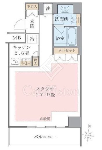 ブリリアイスト東雲キャナルコート　243号室　間取り