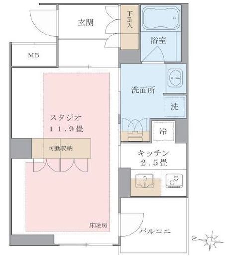 ブリリアイスト東雲キャナルコート　333号室　間取り
